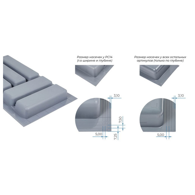 дополнительный блок для столовых приборов BLОKI PC11/GRPH 480х107х48мм пластик графит