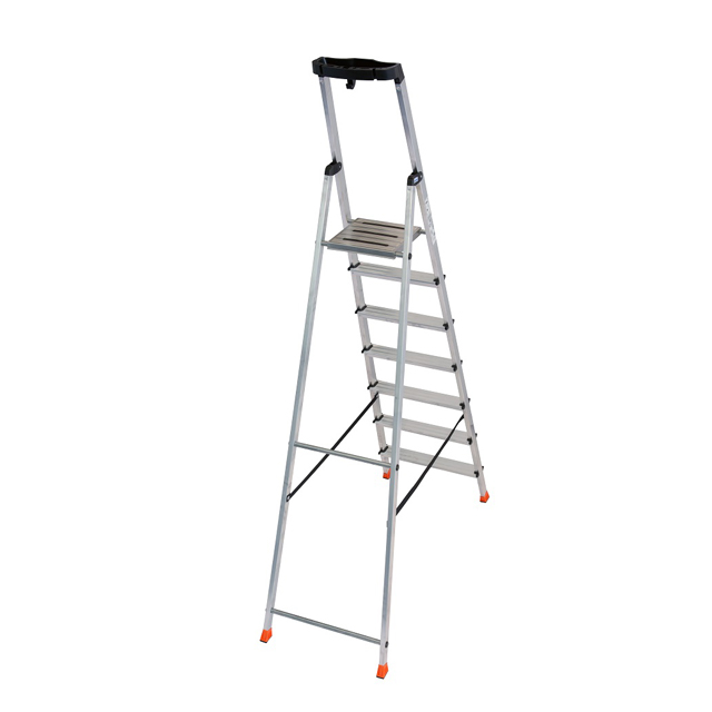 стремянка односекционная KRAUSE Safety 7 ступеней алюминиевая