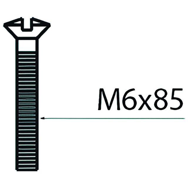 винт для выпуска нержавеющий М6х85мм