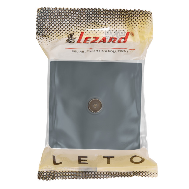 розетка телевизионная 1 пост LEZARD Leto оконечная графит