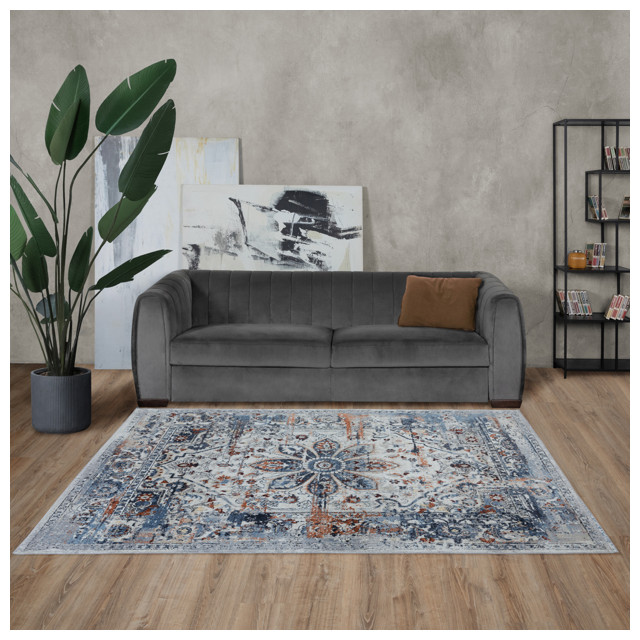 ковер KLIO 800х1500мм дизайн 07992B L.GREY/L.GREY