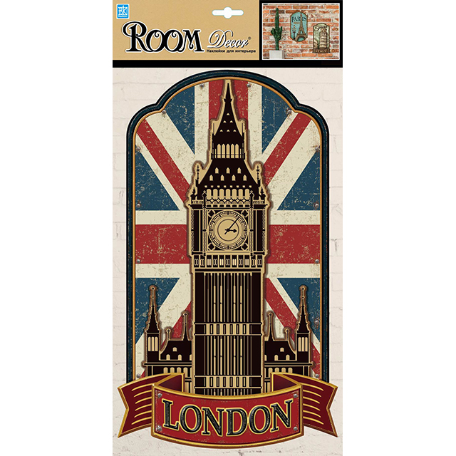 наклейка ROOMDECOR London 24х41см, арт. PLA 1809