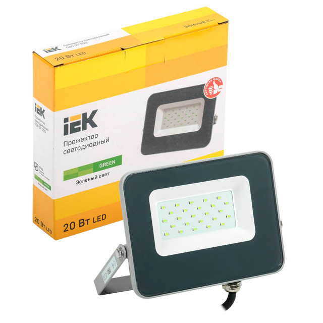 прожектор светодиодный green IEK LED 20Вт IP65 серый