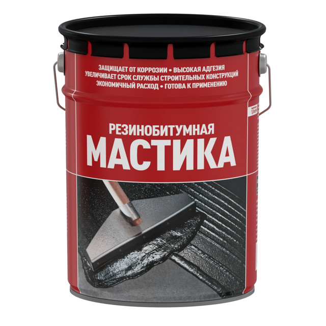 мастика резинобитумная 5л/4,5 кг, арт.4607952908789