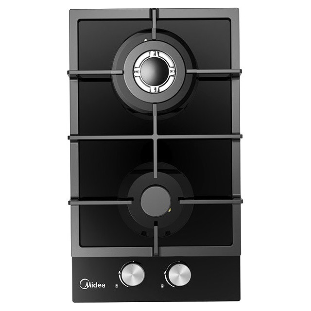 поверхность газ на стекле MIDEA MG3260TGB 2 конфорки черный
