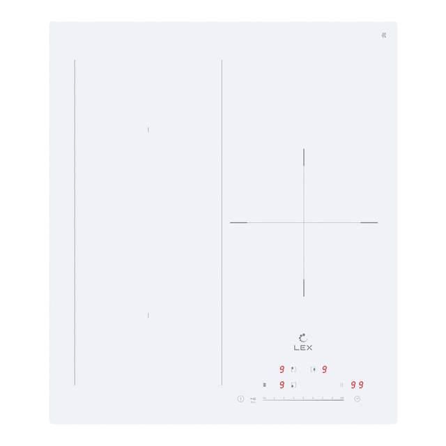 поверхность индукционная LEX EVI 431A WH 45см 3 конфорки белый