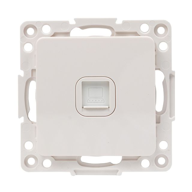 розетка 1 пост EKF Стокгольм RJ45 белый