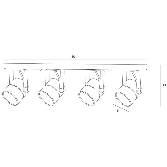 спот ARTE LAMP Mizar GU10 4х50Вт металл черный