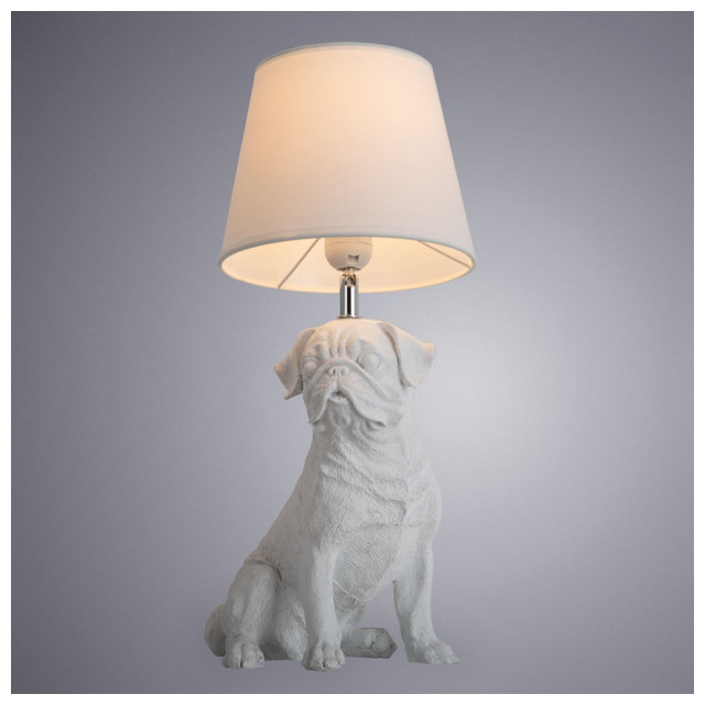 лампа настольная ARTE LAMP Bobby E27 40Вт ткань белый