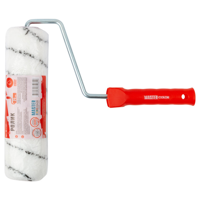 валик с ручкой Master Color полиэстер 250мм ворс 13 мм отв. 8 мм, арт.30-7121