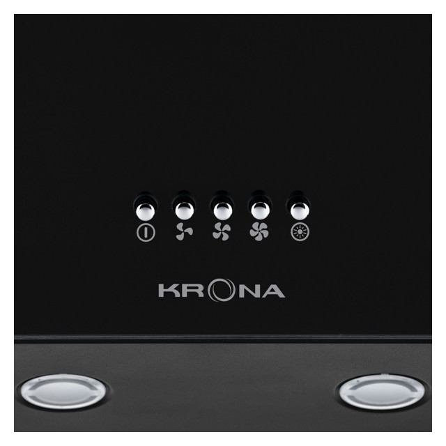 вытяжка KRONA HELGA 600 BLACK наклонная 59,5х59,7х87,7х34 см, черная