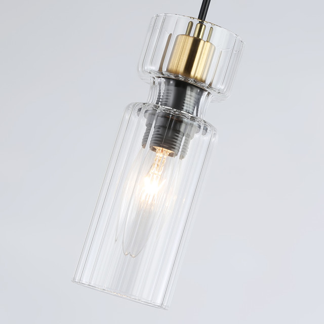 светильник подвесной AMBRELLA High Light E14 40Вт черный/латунь/прозрачный