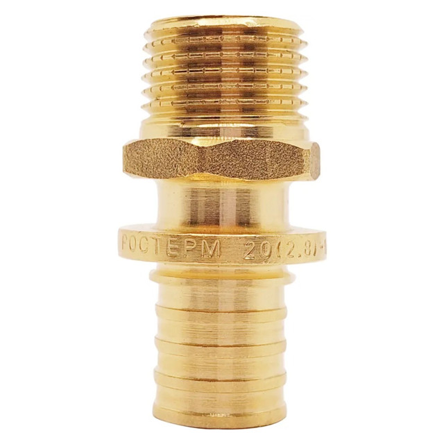 соединитель аксиальный РОСТЕРМ 20x1/2" НР латунь