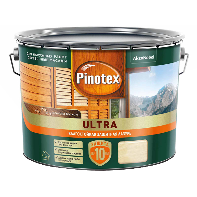 средство деревозащитное PINOTEX Ultra 9л орегон, арт.5803413