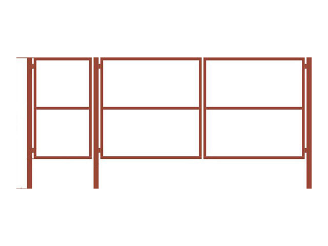 ворота с калиткой 1,5х3,5м