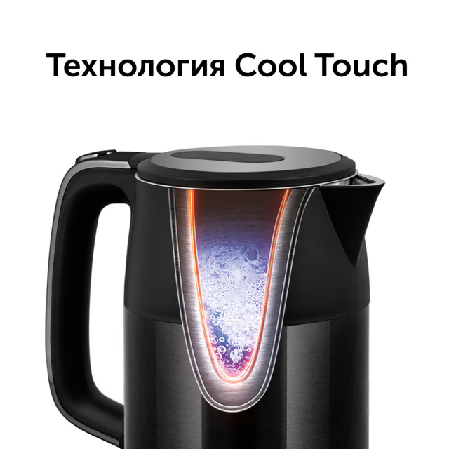 чайник RED SOLUTION AM101 1800Вт 1,5л  металл/пластик черный