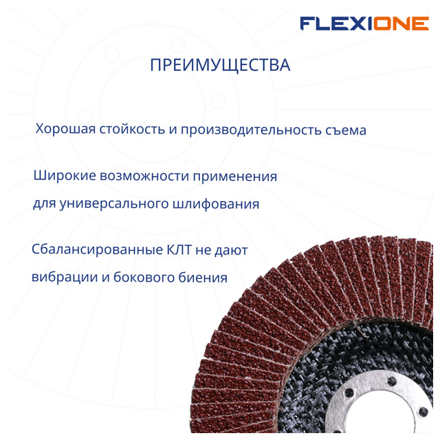 круг лепестковый плоский FLEXIONE 125х22мм Р40