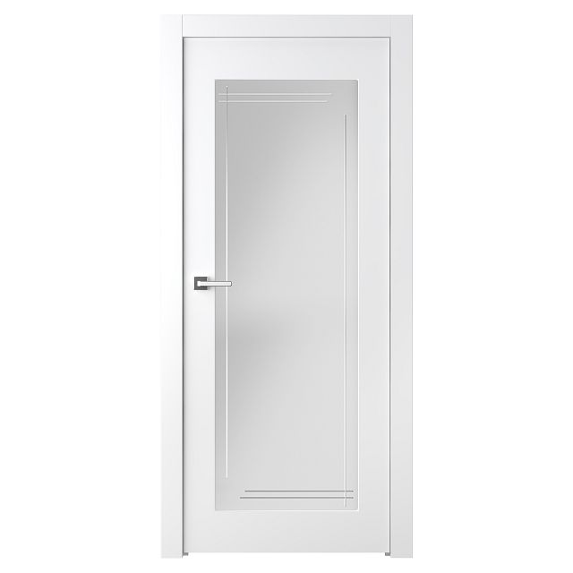 дверь межкомнатная со стеклом Belwooddoors Кремона 600х2000мм белая