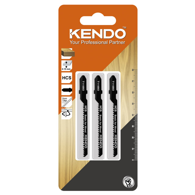 пилки для лобзика по дереву KENDO T119BO 3шт