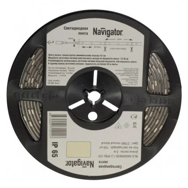 лента светодиодная LED NAVIGATOR 14.4Вт IP20 12В