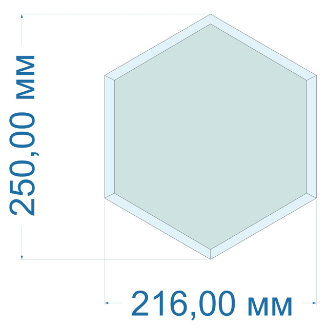 зеркальная плитка СОТЫ с фацетом 10 мм 216х250мм