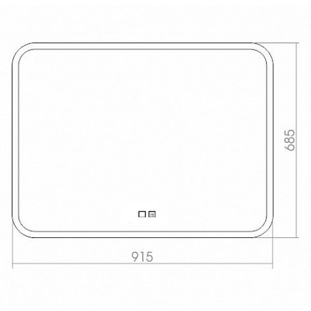 зеркало для ванной SILVER MIRRORS Стив2 91,5х68,5см LED сенсор диммер подогрев