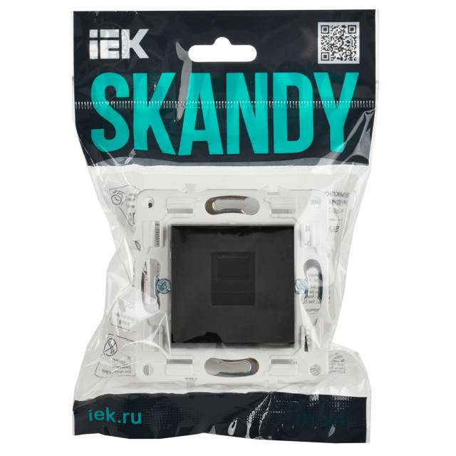 розетка компьютерная RJ45 кат.5E IEK Skandy черный