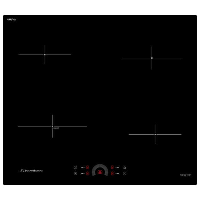 поверхность индукционная SCHAUB LORENZ SLK IY61H1 4 конфорки черный