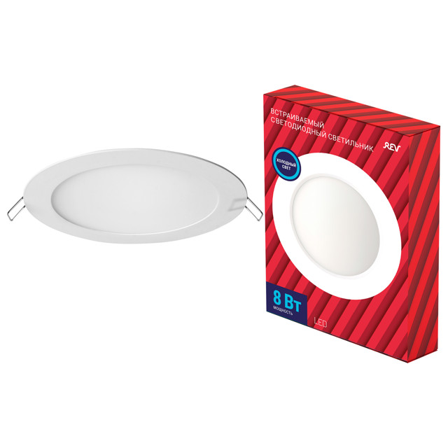 светильник встраиваемый LED REV SuperSlim 120мм 8Вт 6500К металлический