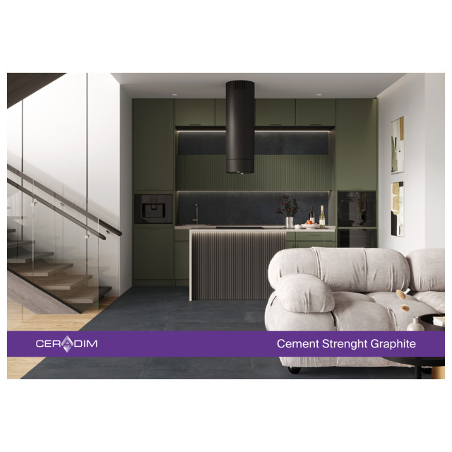 керамогранит CERADIM Cement Strength Graphite  60х60тёмно-серый матовый