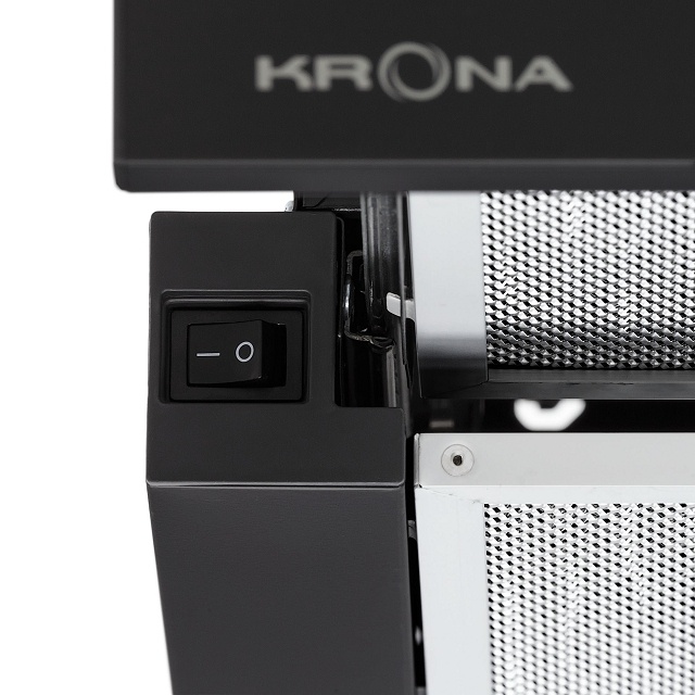 вытяжка встраиваемая KRONA KAMILLA MV 500 BLACK 600куб 50см черный