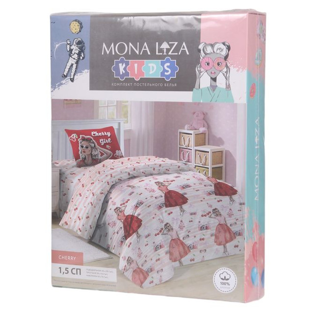 постельное белье 1,5сп MONA LIZA Kids Cherry сатин 1 нав.48х70см, арт.531014/11