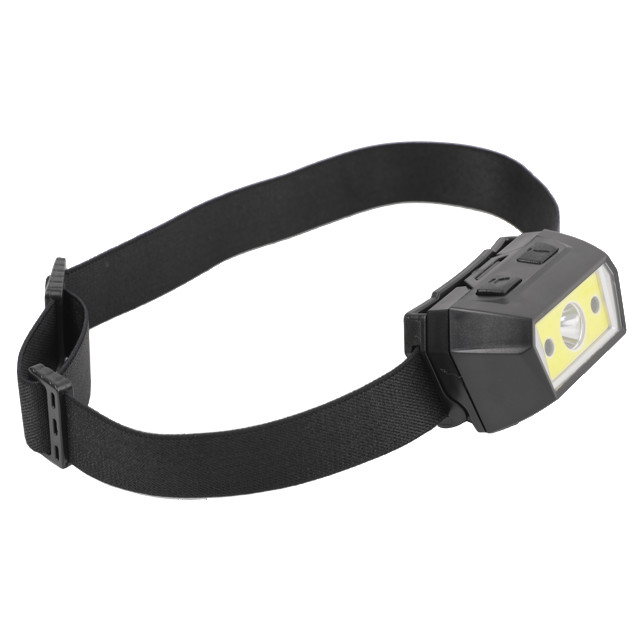 фонарь налобный FEBOX 3Вт LED COB  250Лм 3xААА 6 режимов зеленый