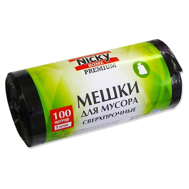 мешки для мусора ANTELLA 100 л, 5 шт, 80 мкм, LDPE