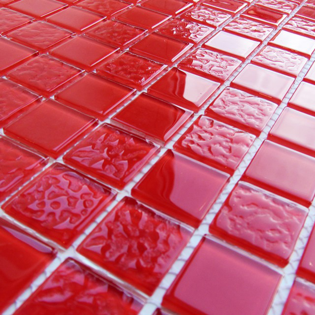 мозаика стеклянная, 30х30х0,35 Red Rose, красная
