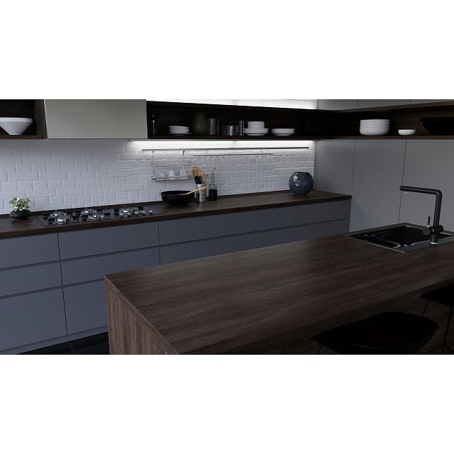 кухонная столешница Topdesign ДСП дуб карпентер темный 305 х60х3,8 см