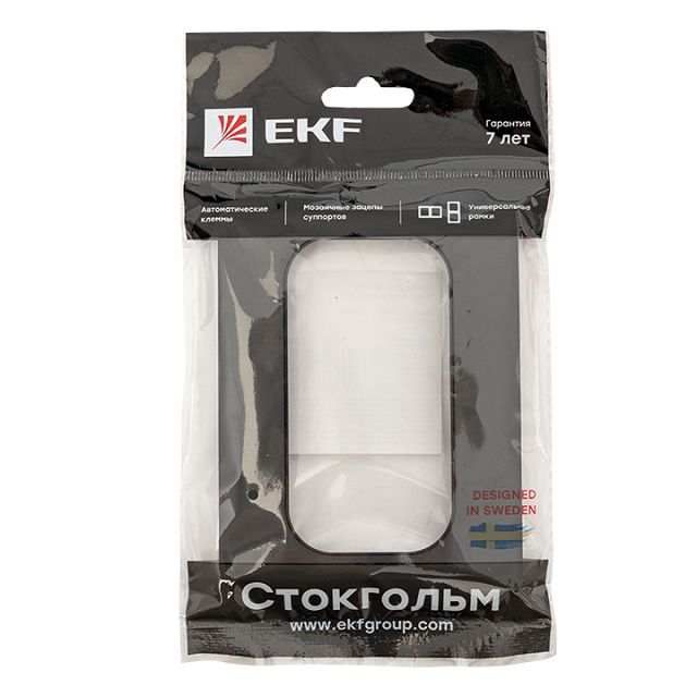 рамка 2 поста EKF Стокгольм черный