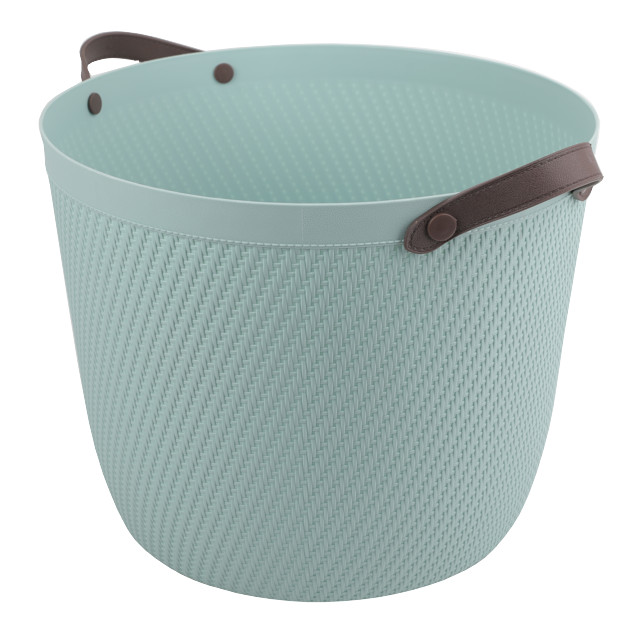 корзина TODELIA 32,8х32,8х27см 18л пластик, ТПР-резина голубая