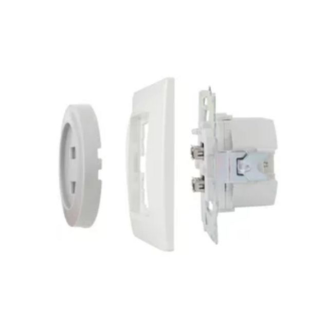 розетка USB 2 поста ONEKEYELECTRO Florence с подсветкой серый