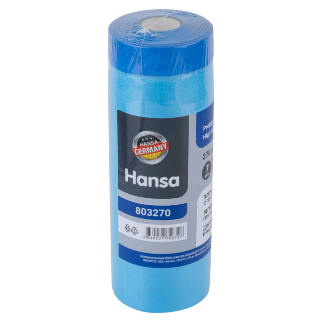 пленка защитная Hansa с ПЭ-лентой 7 мкм 270см x 17м, арт.803270