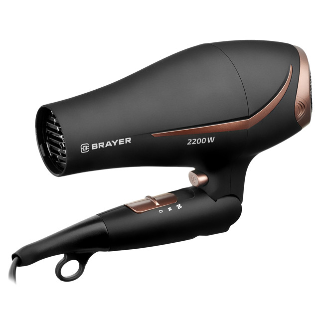 фен BRAYER BR3000BN 2200Вт 2 скорости складная ручка