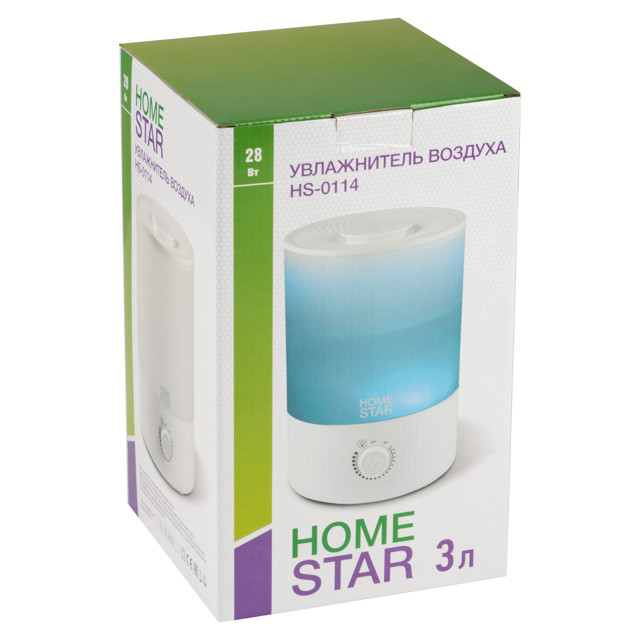 увлажнитель воздуха HOMESTAR HS-0114 3л 180мл/ч белый