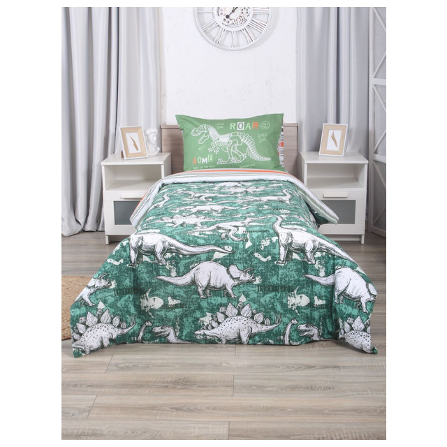 постельное белье 1,5сп MONA LIZA Kids Dinosaurs сатин 1 нав.48х70см, арт.531014/7