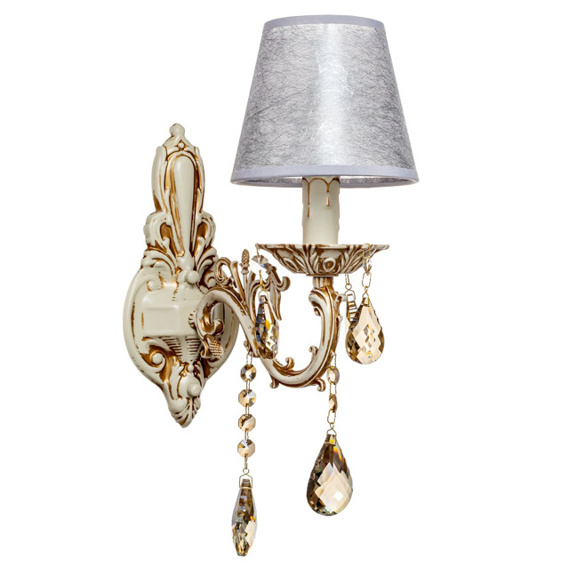 абажур  LAMPLANDIA Silk grey Clip 40Вт текстиль серый