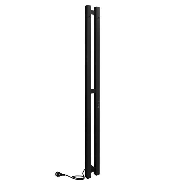полотенцесушитель электрический INDIGO Style PRO 1200х100мм 65Вт таймер черный муар