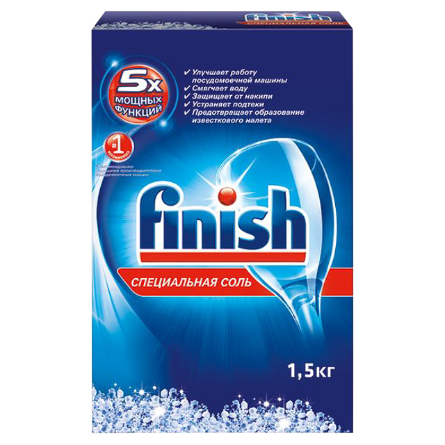 соль для для защиты машины ПММ FINISH,  1,5 кг