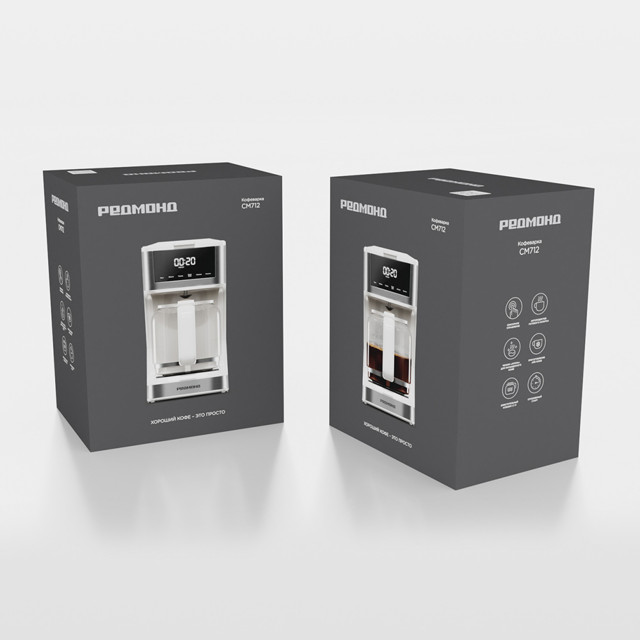 кофеварка РЕДМОНД CM712 900Вт 1,7л белый