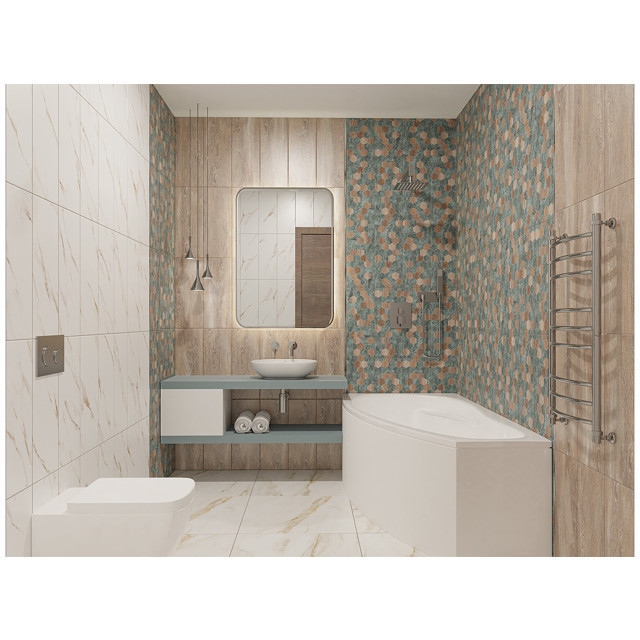 плитка настенная AZORI Calacatta ivory 20,1х50,5 бежевый