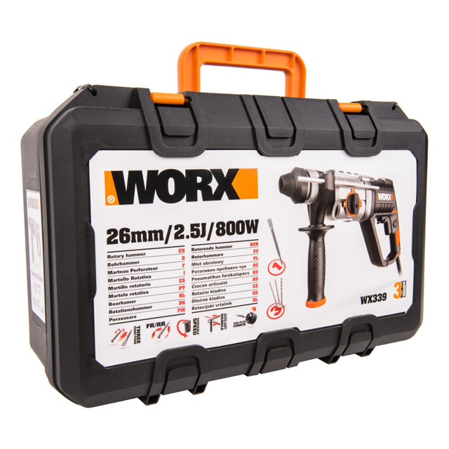 перфоратор WORX WX339 800Вт 3 режима 2Дж