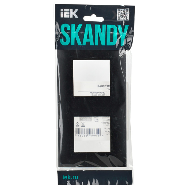 рамка 2 поста IEK Skandy черный